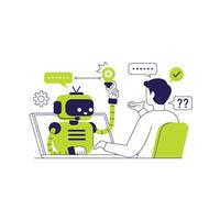 Artificial intelligence helps a human solve a work task vector