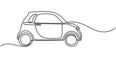 Car Continuous One Line Drawing of a supercar vector