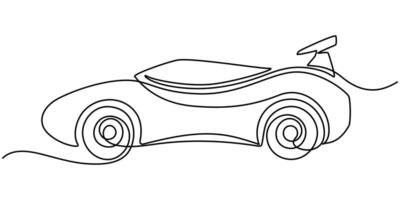 Vehicle car auto icon One continuous line outline of the car vector