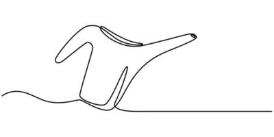 Watering can continuous one line drawing icon minimalist design vector