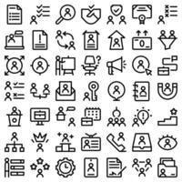 Hire Hiring Vacancy Recruitment Icon Set. Perfect for user interface, new application vector