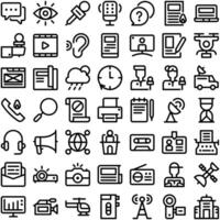 Journalism Journalist Icon Set. Perfect for user interface, new application vector