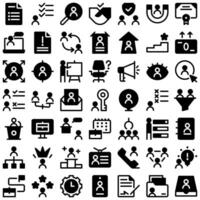 Hire Hiring Vacancy Recruitment Icon Set. Perfect for interface, new application vector