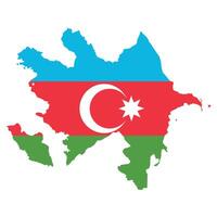 Azerbaijan Map Flag design illustration free editable for design template of Europe Country material vector