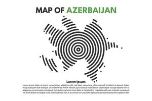 Spiral Map of Azerbaijan Europe country flat design Illustration. Suitable for Content Element or background modern vector