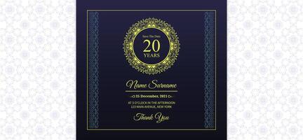 Colorful pattern pattern birthday invitation design. vector