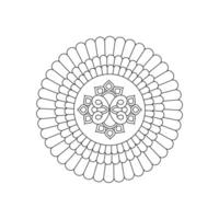 Decorative pattern in oriental style Coloring book page vector