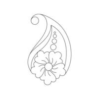 Ornamental mehedi pattern in the oriental style vector