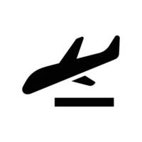 Flight Arrival Icon silhouette vector
