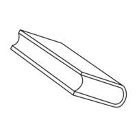 black and white illustration of a closed book on a white background. vector