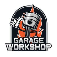 Garage workshop drawing design vector