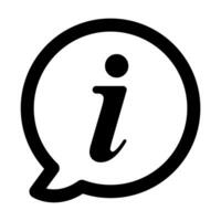 Information icon for graphic design, logo, web site, social media, mobile app illustration vector