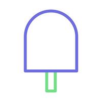 Popsicle ice cream icon. Concept of summer, refreshment, and dessert. vector