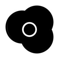 Abstract flower icon, simple black and white logo. Concept of nature, beauty, and simplicity. vector