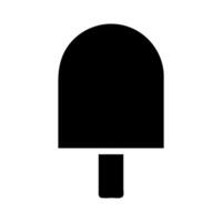 Popsicle silhouette icon. Concept of summer, refreshment, and frozen treats. vector