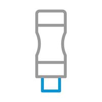 USB Type C cable connector icon. Concept of connection, technology, and data transfer. vector