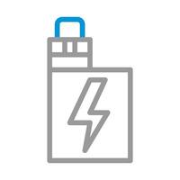 Vape icon with lightning bolt. Concept of vaping and electronic cigarettes. vector