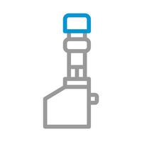 Micrometer tool icon. Concept of measurement, accuracy, and precision. vector