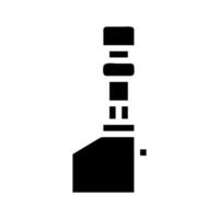 Micrometer tool icon for measuring. Concept of precision, accuracy, and measurement. vector