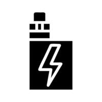 Vape icon with lightning bolt. Concept of vaping, smoking alternative, and electronic cigarette. vector
