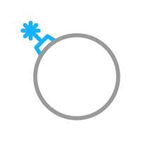 Round bomb with a burning fuse. Concept of danger, explosion, and destruction. vector