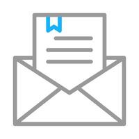 Newsletter subscribe icon with envelope and paper. Concept of email marketing and communication. vector