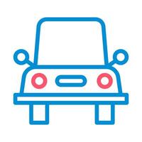 Car icon front view. Concept of transportation, travel, and automobile. vector