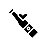 Beer bottle with checkmark. Concept of quality, approval, and best choice. vector