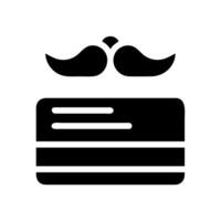 Credit card with mustache icon. Concept of secure payment and fraud protection. vector