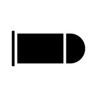 Bullet silhouette on white background. Concept of danger, war, and crime. vector