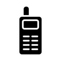 Retro Cell Phone Icon, Old Mobile Phone. Concept of Outdated Technology and Communication. vector