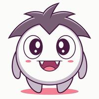 a cartoon character with a big smile on its face vector