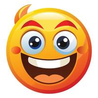 smiley face with a big smile on a white background vector