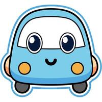 car with eyes and a smile vector