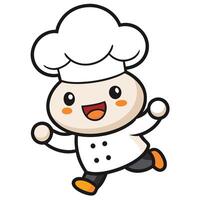 a cartoon chef running with his arms outstretched vector