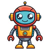 robot illustration on a white background vector