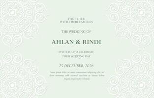 wedding invitation mandala design background. vector