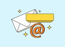 Email concept with blank banner vector