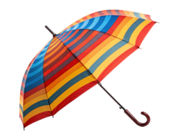 Colorful Striped Umbrella Rainy Day Protection Weather Accessory png