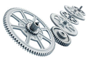 Interlocking Gears Precision Machine Cogs, Industrial Technology, Mechanical System png