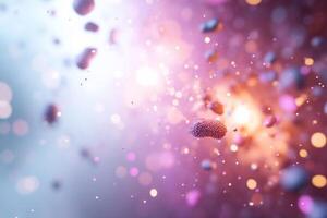 Abstract representation of particles in a cosmic environment. photo