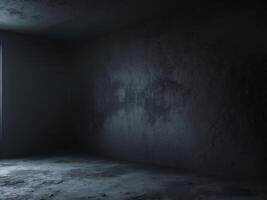 Black Gradient Texture as Backdrop in Empty Dark Room photo