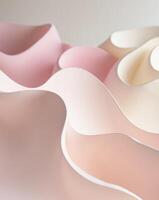 A pink and white abstract background with wavy lines photo