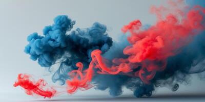 Abstract smoke texture with blue and red huesAbstract smoke texture with blue and red hues. photo