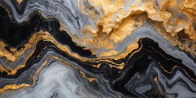 resumen oro negro y gris remolino mármol textura antecedentes imagen foto