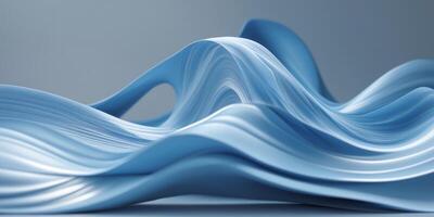dynamic blue wave design combines fluid curves and soft gradients photo