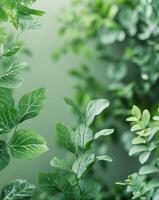 Lush Green Foliage Natural Leaf Texture Greenery Background photo