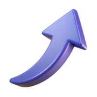 Dynamic Multicolored 3D Progress Arrow png