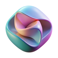 Abstract 3D Geometric Shape with Gradient png