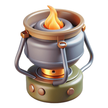 realistisch Camping Herd zum draussen Kochen png